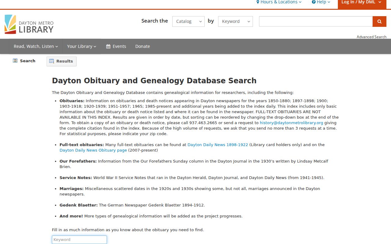 Huber Heights city directory HOBITS obituary citation search