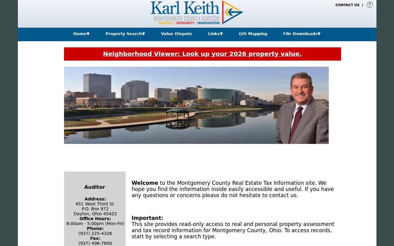 Huber Heights residents directory view of the MCRealEstate property search