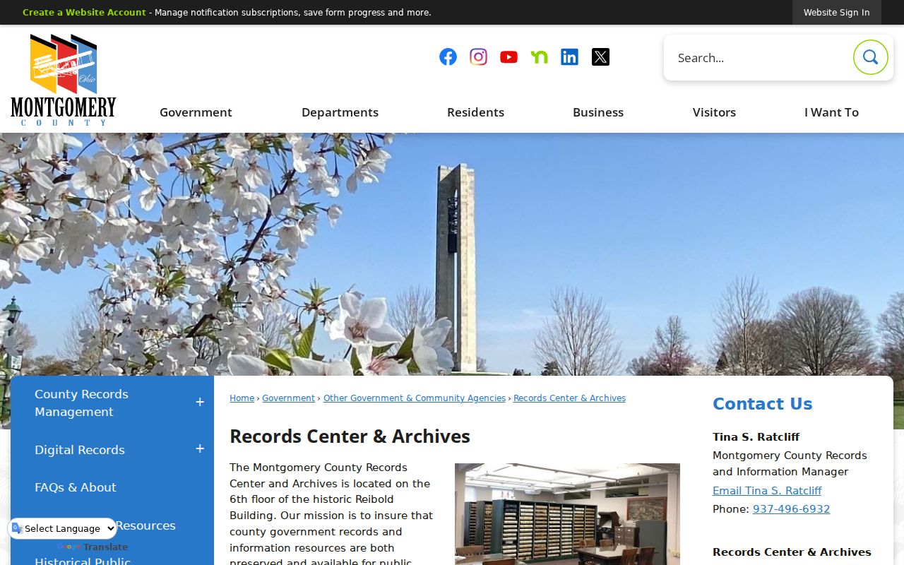 Huber Heights previous residents Montgomery County Records Center archives page