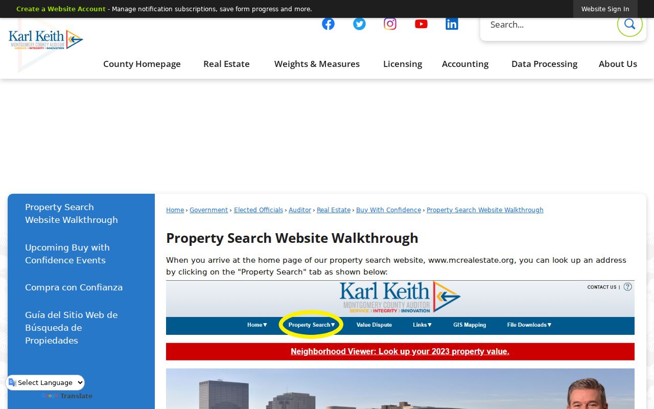Huber Heights street directory property search walkthrough